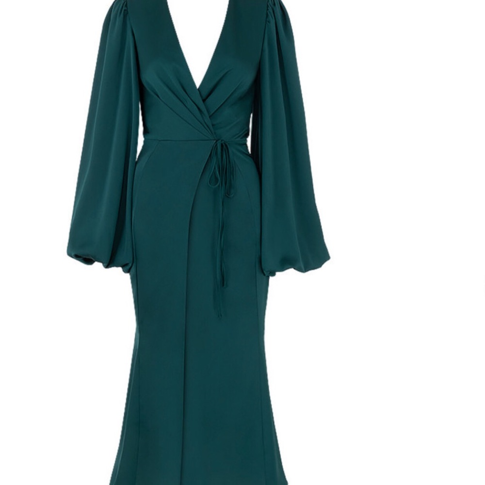 EMERALD GREEN WRAP DRESS-NWT
